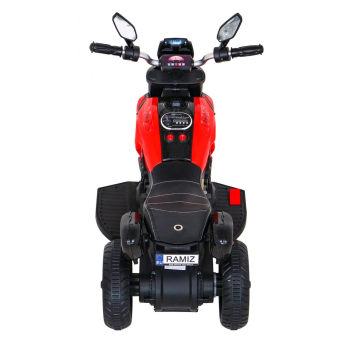 Motorek Fast Tourist na akumulator dla dzieci Czerwony + Audio + Światła + Ekoskóra